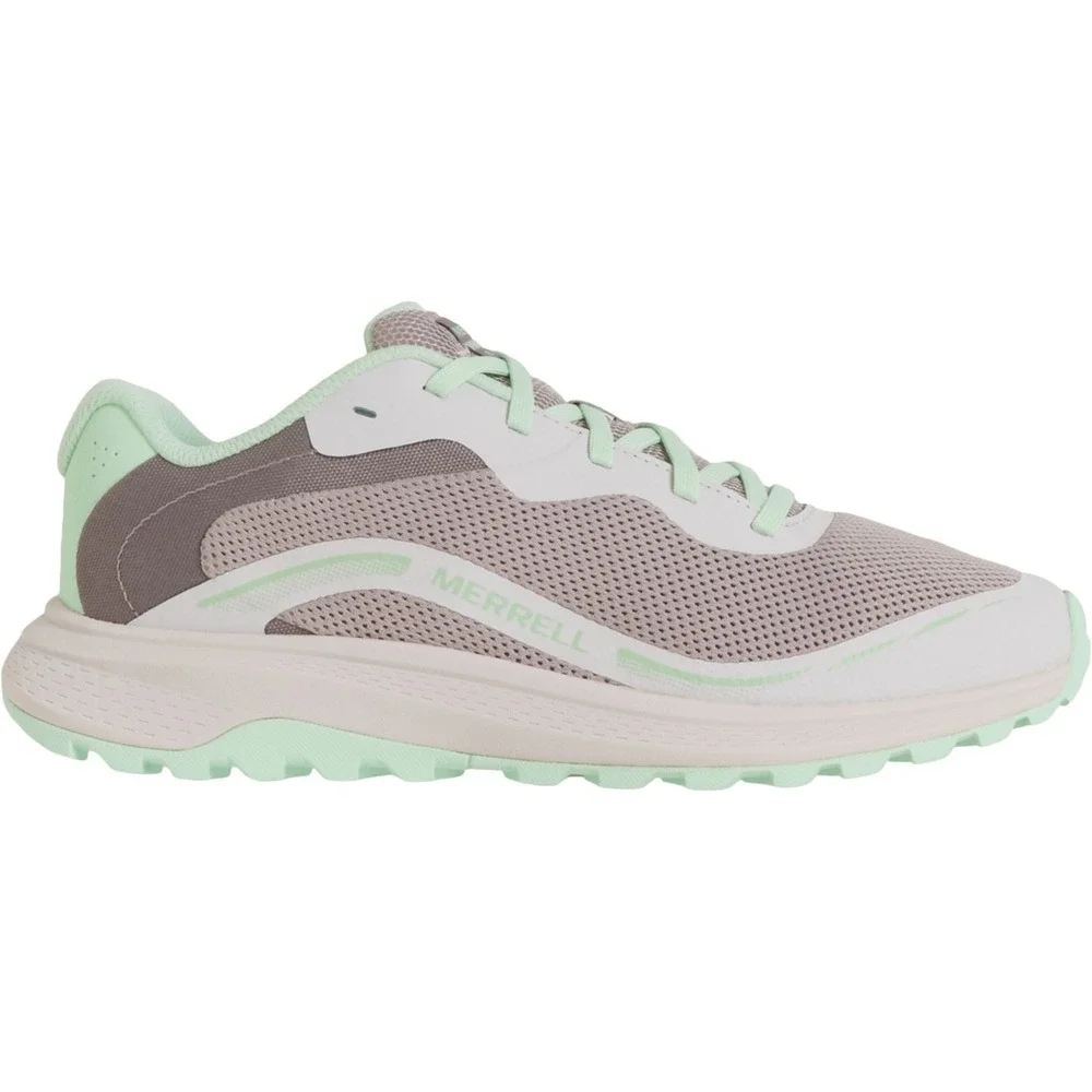 Merrell Fly Strike 2 Trail Running‎ Shoes  Women Sz 9 Light Gray Green Low Top
